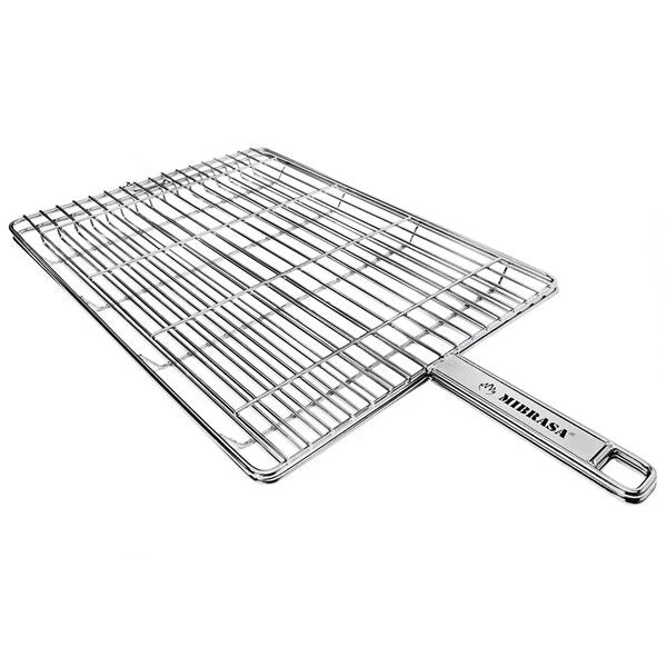Mibrasa Stainless Steel Grill Basket, 11 13/16" x 15 11/16", Silver - 13/16"