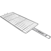 Mibrasa Stainless Steel Grill Basket, 6 11/16" x 15 11/16", Silver - Long Flat