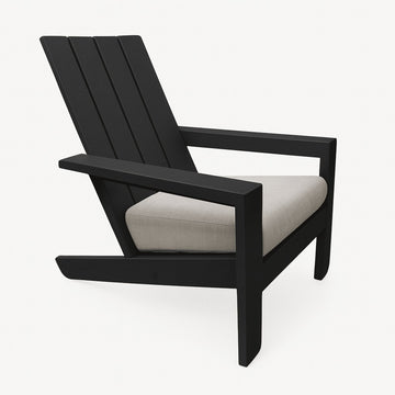 Outdoor Interiors 78920 Siena Adirondack Chair, 27" Wide - Black