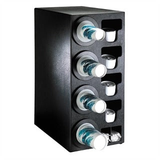 Dispense-Rite BFL-C Plastic Cup Dispensing Cabinet, 13" Wide, Black - 32 1/4"