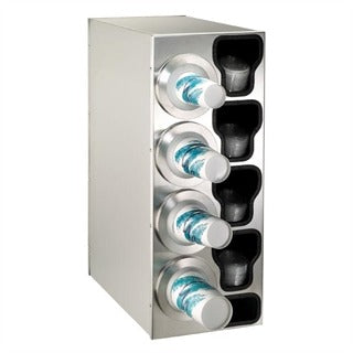 Dispense-Rite BFL-C Cup Dispensing Cabinet, 13" Wide, Silver - 32 1/2"