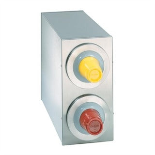 Dispense-Rite BFL-R Cup Dispensing Cabinet, 8 1/8" Wide, Silver - 16 1/2"