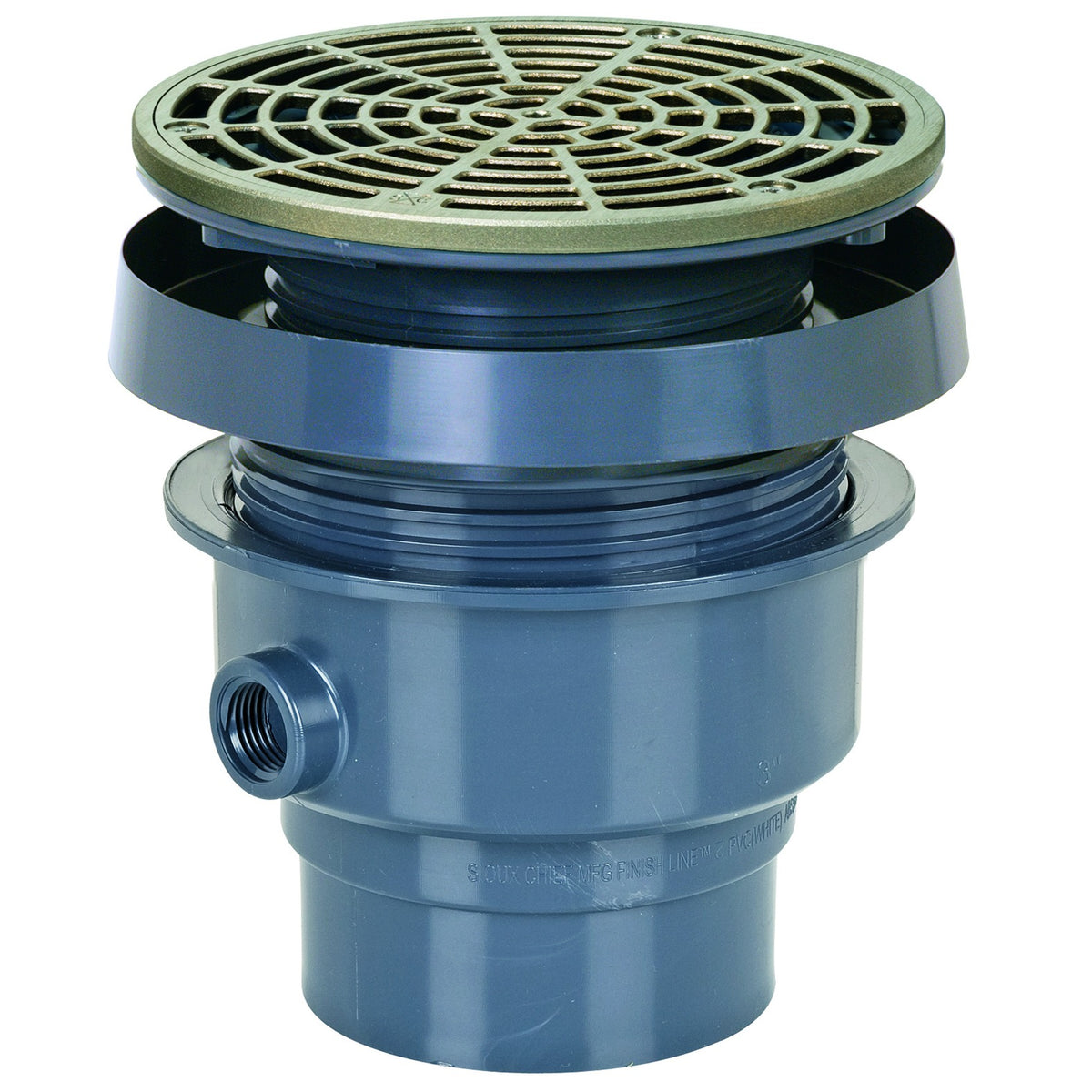 Sioux Chief 832 Floor Drain, 6 1/2" Diameter - 5 1/4 - 6 1/2"