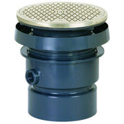 Sioux Chief 834 Floor Cleanout, 6 1/2" Diameter - Gray Silver
