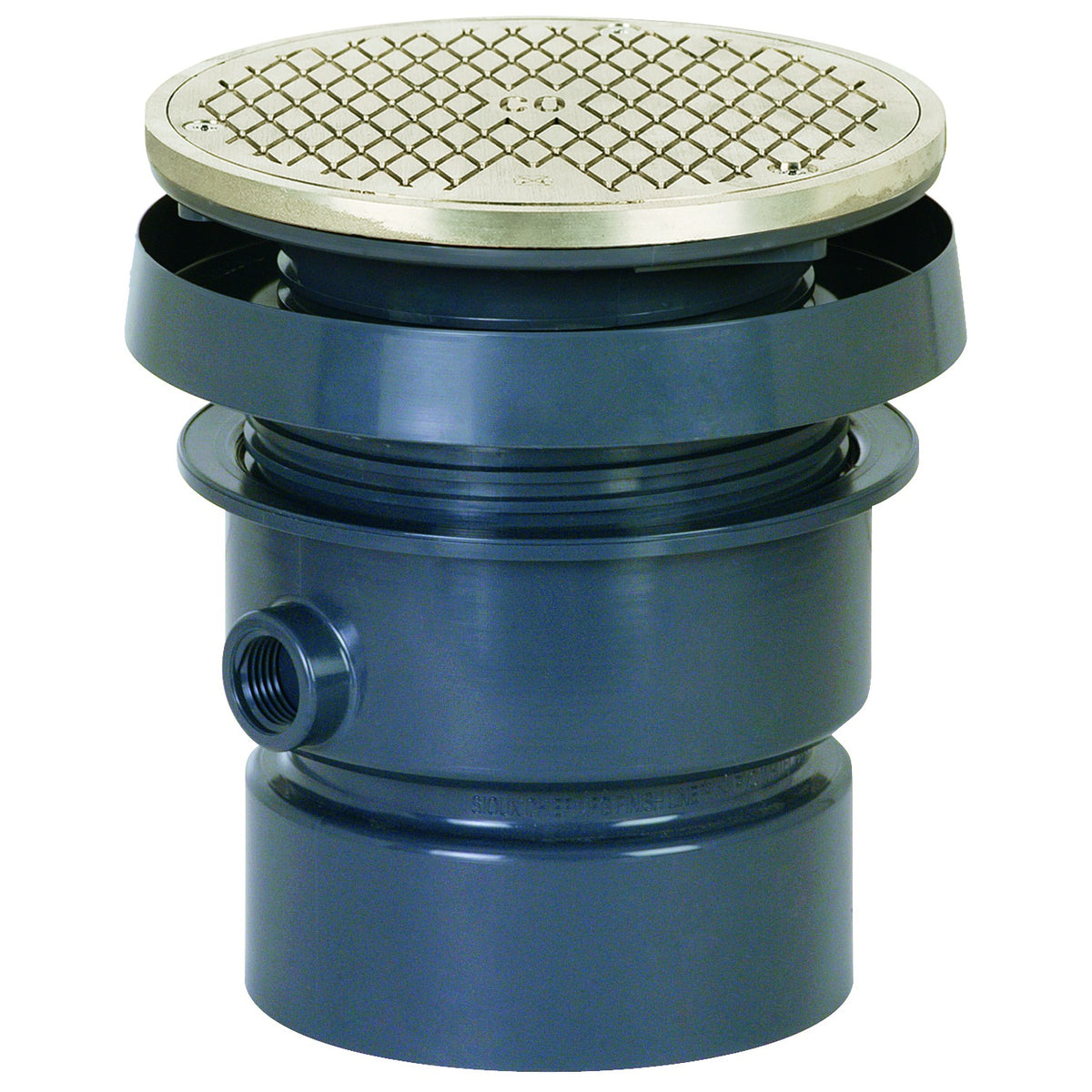 Sioux Chief 834 Floor Cleanout, 6 1/2" Diameter - Gray Silver