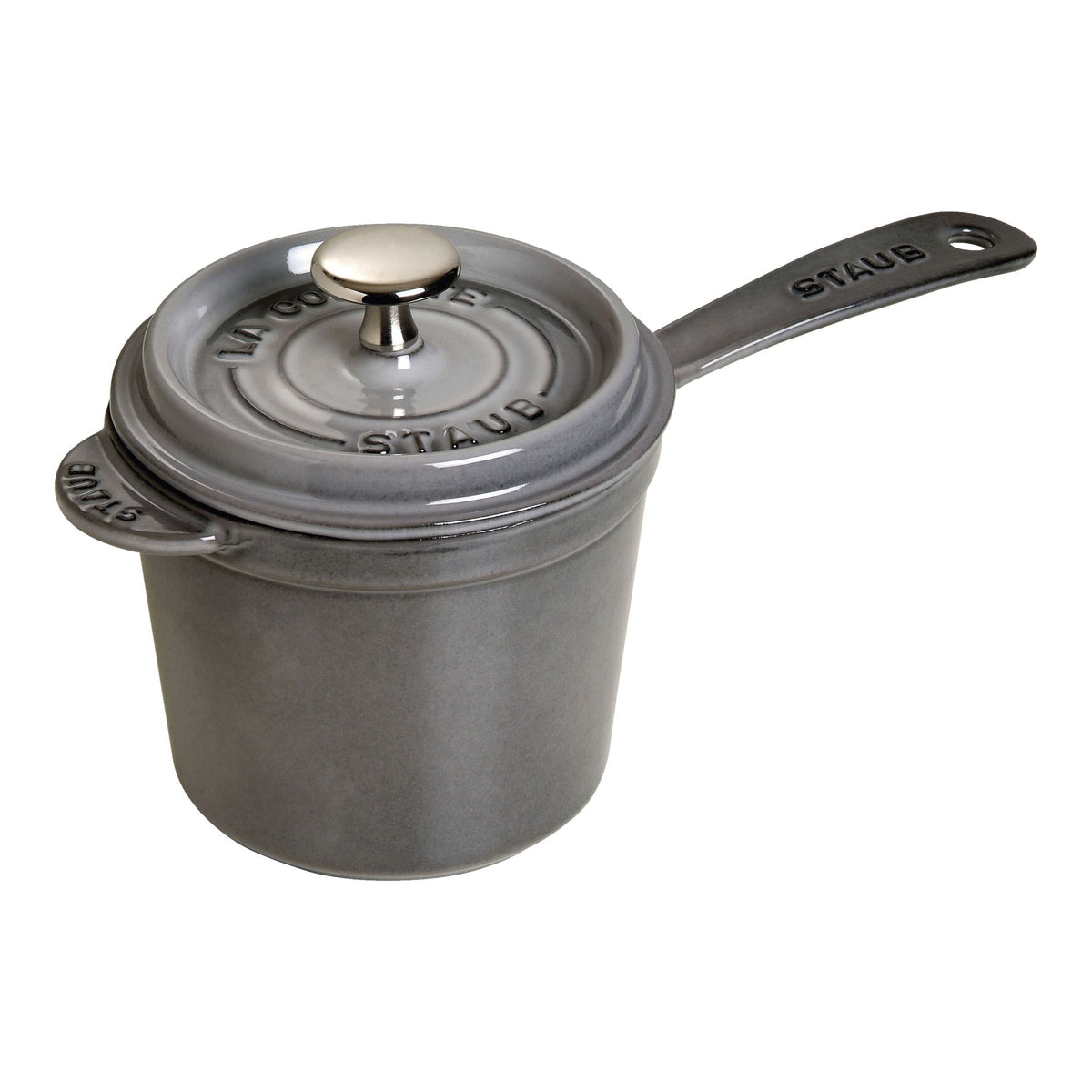 Staub Cast Iron Sauce Pan, 8 oz. - Gray