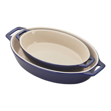 Staub Zwilling Staub Ceramic Dish Set, 6 1/2 - 8 7/16" x 11 - 13 7/8" - Blue