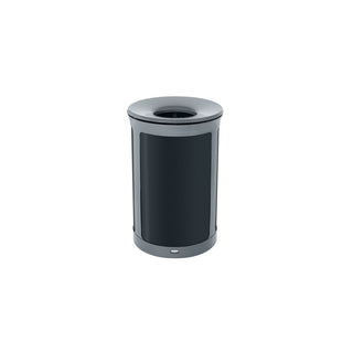 Rubbermaid Enhance Stainless Steel Decorative Trash Can, 23 gal. - Black