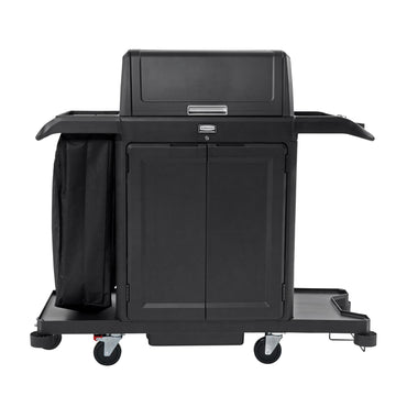 Rubbermaid Housekeeping Cart, 24 3/8" x 62 3/8", Black