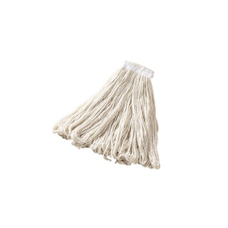 Rubbermaid Universal Band Wet Mop Head, 24 oz. - White Rayon Finishing
