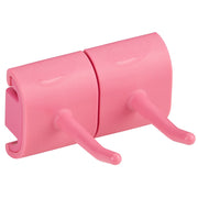 Vikan Plastic Wall Bracket, 3 1/8" x 3 1/4" - Pink