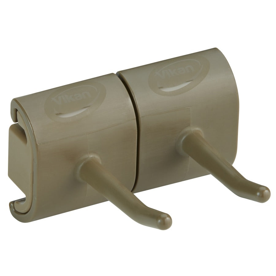 Vikan Plastic Wall Bracket, 3 1/8" x 3 1/4" - Brown