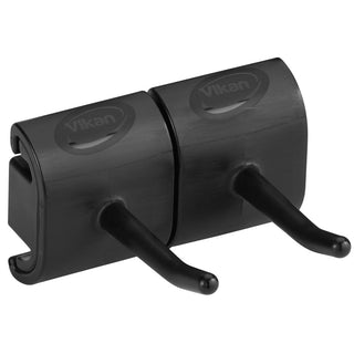 Vikan Plastic Wall Bracket, 3 1/8" x 3 1/4" - Black