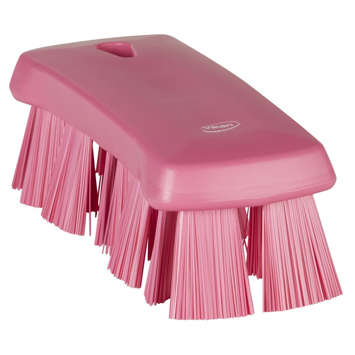 Vikan Ultra Safe Technology Hand Brush, 2 5/8" x 6 15/16" - Pink