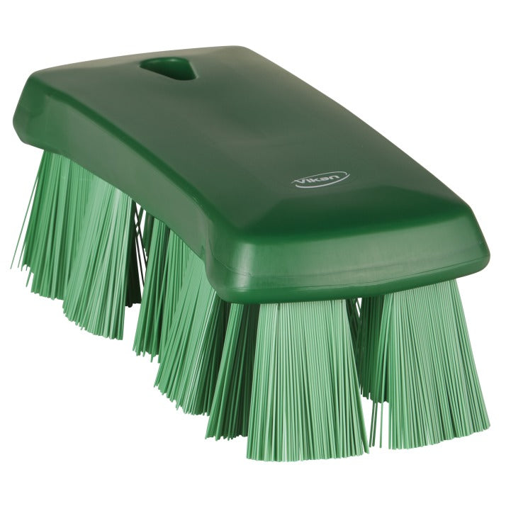 Vikan Ultra Safe Technology Hand Brush, 2 5/8" x 6 15/16" - Green
