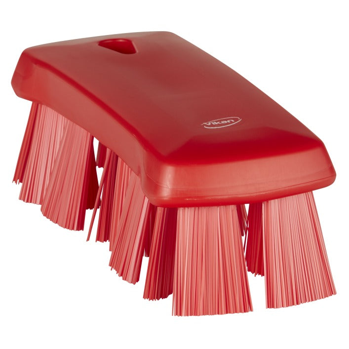 Vikan Ultra Safe Technology Hand Brush, 2 5/8" x 6 15/16" - Red