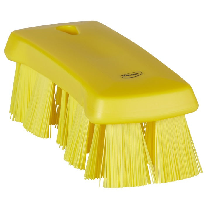 Vikan Ultra Safe Technology Hand Brush, 2 5/8" x 6 15/16" - Yellow