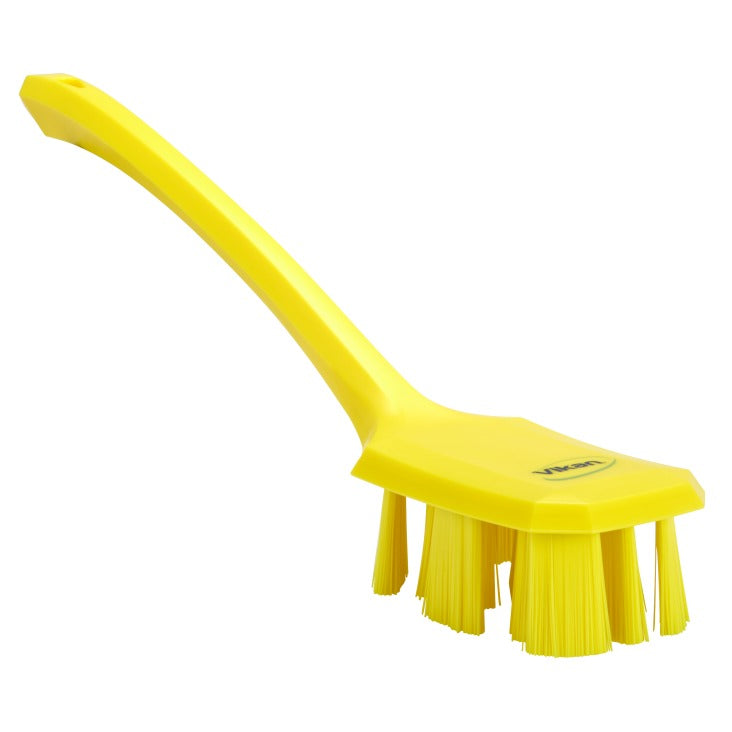 Vikan Ultra Safe Technology Hand Brush, 2 13/16" x 15 5/8" - Yellow
