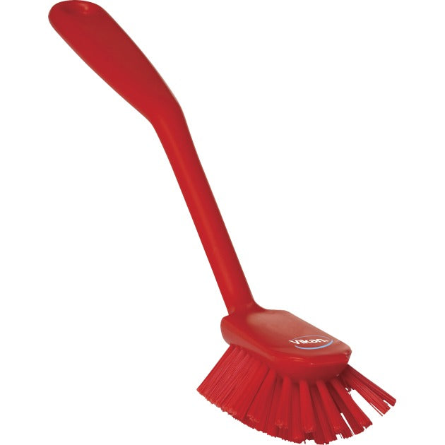 Vikan Dish Brush, 2 7/16" x 11" - Red