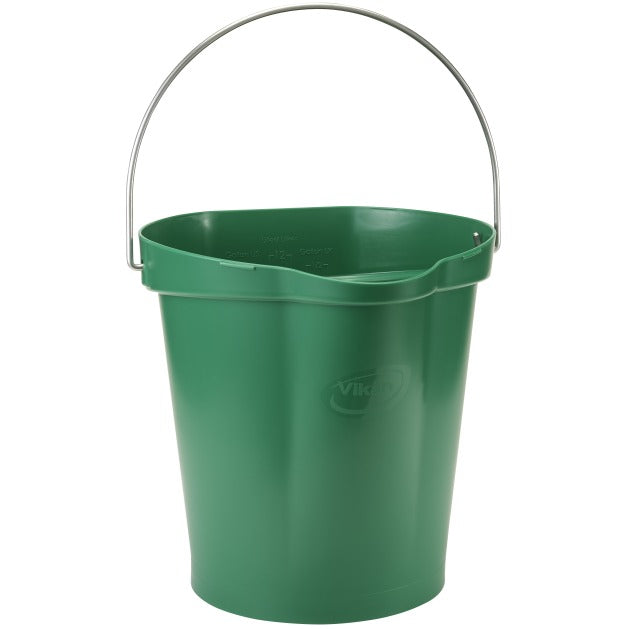 Vikan Polypropylene Bucket, 12 qt. 3 gal. - Green