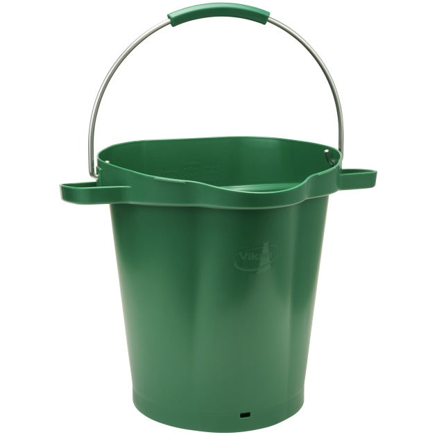 Vikan Polypropylene Bucket, 5.28 gal. - Green