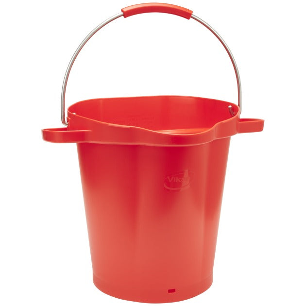 Vikan Polypropylene Bucket, 5.28 gal. - Red