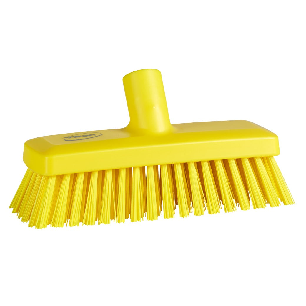 Vikan Deck Scrub Head, 3" x 8 15/16" - Yellow