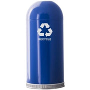 Witt Industries Stainless Steel Recycling Bin, 15 gal. - Blue