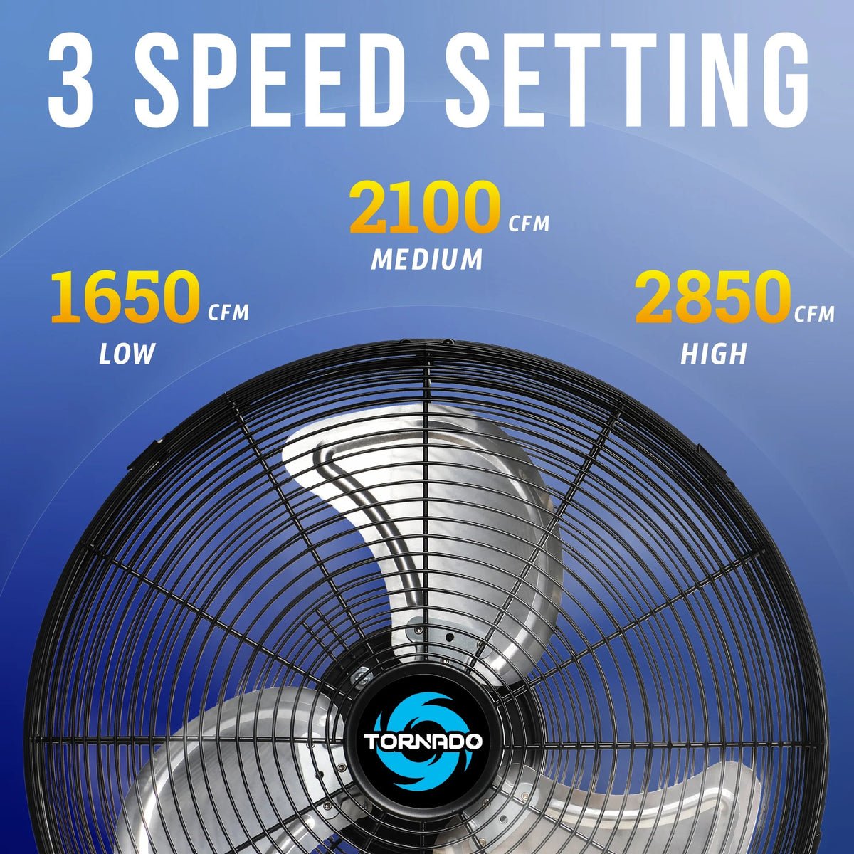 Tornado Fans HI-FAN Metal Fan, 120V - photo 2