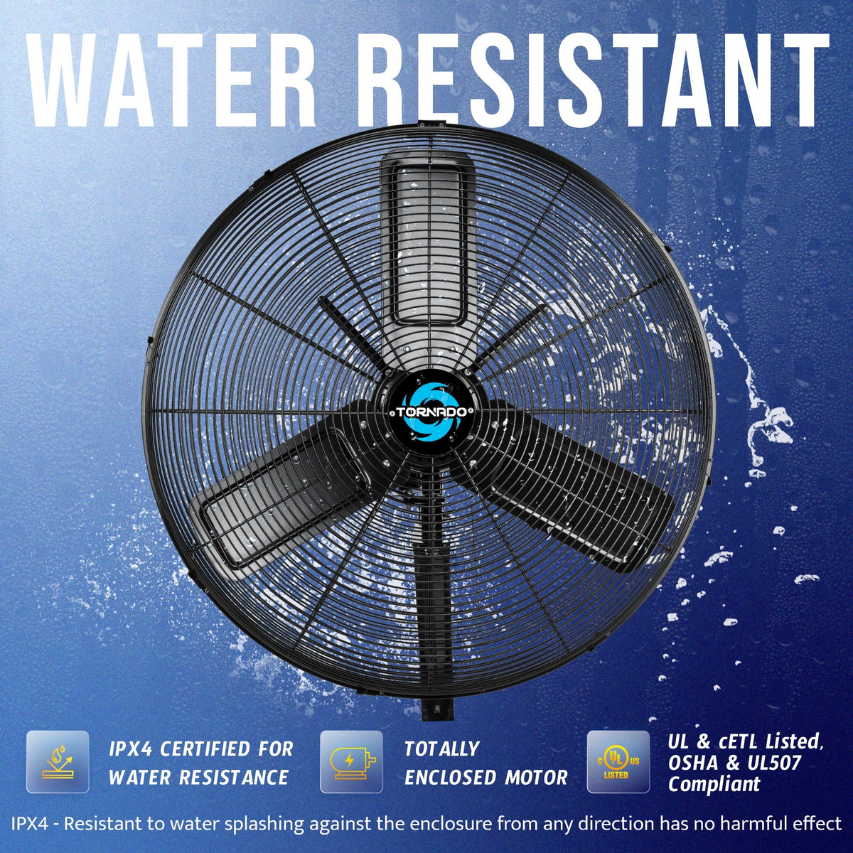 Tornado Fans HI-FAN Metal Wall Fan, 120V - photo 3