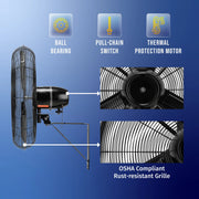 Tornado Fans HI-FAN Metal Wall Fan, 120V - photo 5