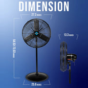 Tornado Fans HI-FAN Metal Pedestal Fan, 120V - photo 2