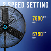 Tornado Fans HI-FAN Metal Pedestal Fan, 120V - photo 3