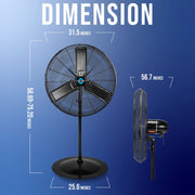 Tornado Fans HI-FAN Metal Pedestal Fan, 120V - photo 9
