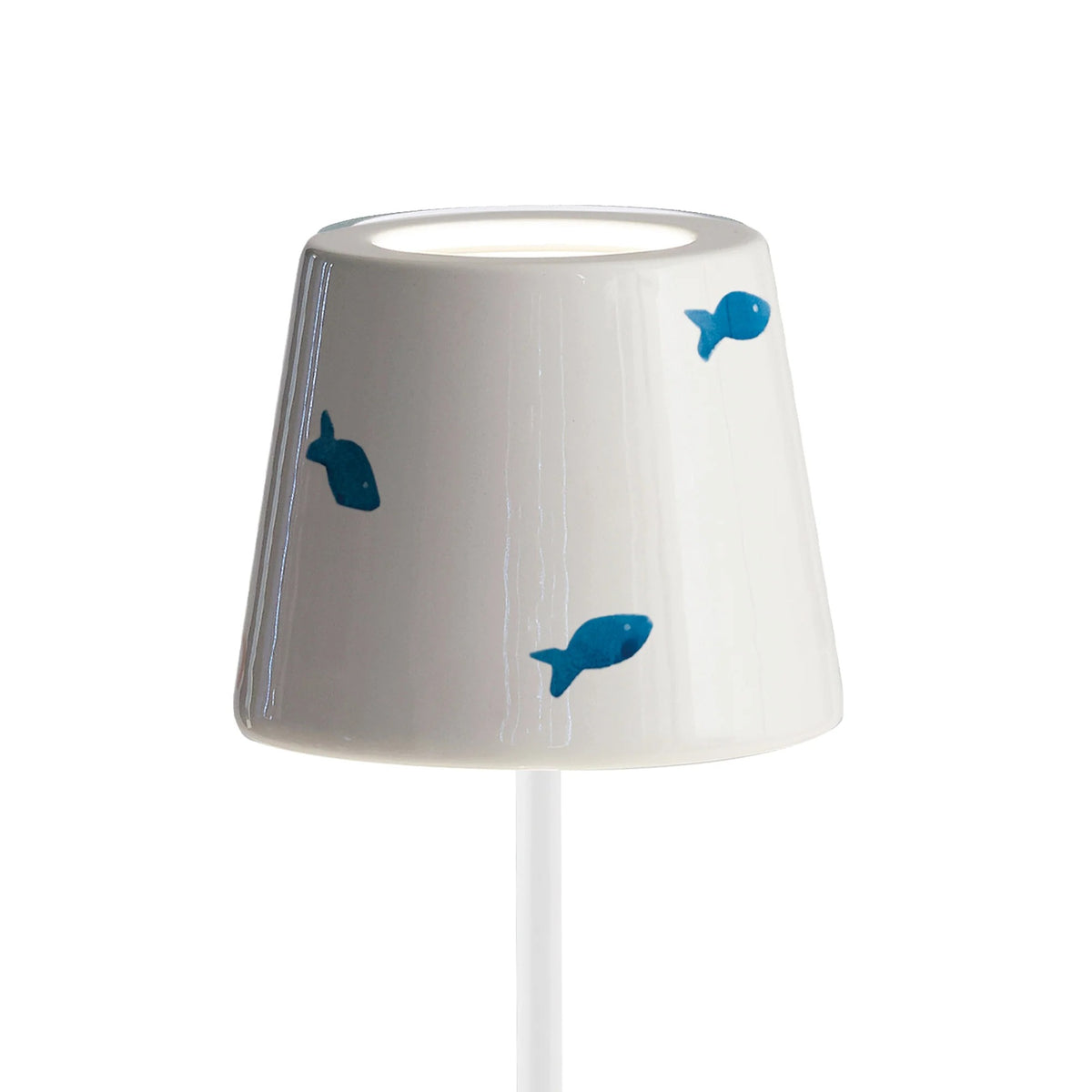 Zafferano America SDZA-340 Ceramic Fish Lampshade - Blue Fish