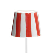 Zafferano America SDZA-340 Ceramic Fish Lampshade - White Red Stripe