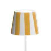 Zafferano America SDZA-340 Ceramic Fish Lampshade - White Yellow Stripe