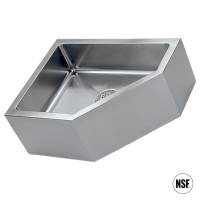 IMC/Teddy Stainless Steel Mop Sink - 27" 21" 10 1/2" Left