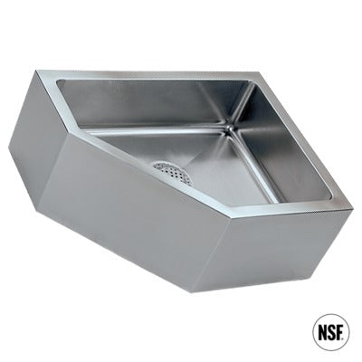 IMC/Teddy Stainless Steel Mop Sink - 27" 21" 10 1/2" Right