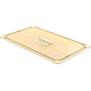 Carlisle High-Heat Plastic Lid, 7/8" High, Amber - Full Size