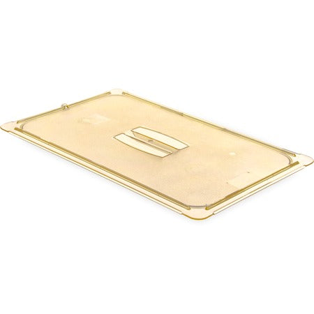 Carlisle High-Heat Plastic Lid, 7/8" High, Amber - Full Size