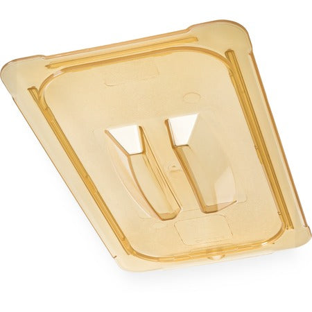 Carlisle High-Heat Plastic Lid, 12 3/4" Long, Amber - 1/3 Size
