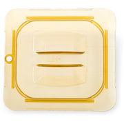Carlisle High-Heat Plastic Lid, 7/8" High, Amber - 1/6 Size