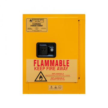 Durham Mfg 1004M-50 Flammable Cabinet, 4 gal., Yellow - Default Title