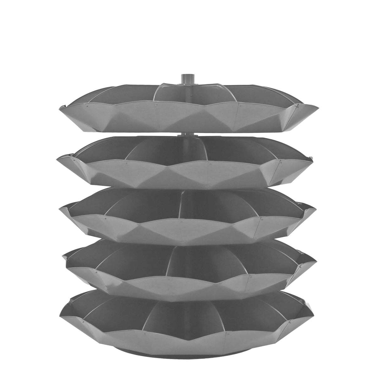 Durham Mfg 1605-95 Revolving Rotabin, 58" Diameter, Gray - Default Title
