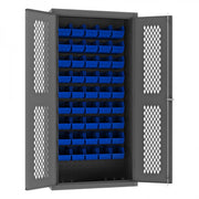 Durham Mfg Bin Storage Cabinet, 36" Wide - Blue Gray