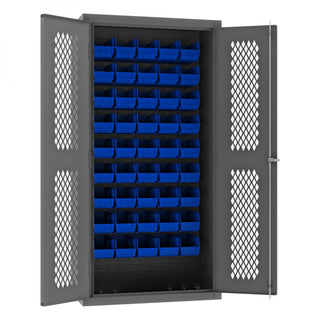 Durham Mfg Bin Storage Cabinet, 36" Wide - Blue Gray