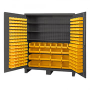 Durham Mfg SSC-722484-BDLP Bin Storage Cabinet, 72" Wide - Gray Yellow