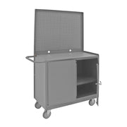Durham Mfg 2210A-PB-LU-95 Metal Shelf Mobile Workstation, 18 3/8" Wide, Gray - Default Title