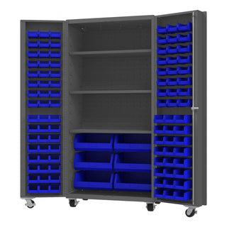 Durham Mfg DCM36-BDLP-102-3S Bin Storage Cabinet, 36" Wide - Blue Gray